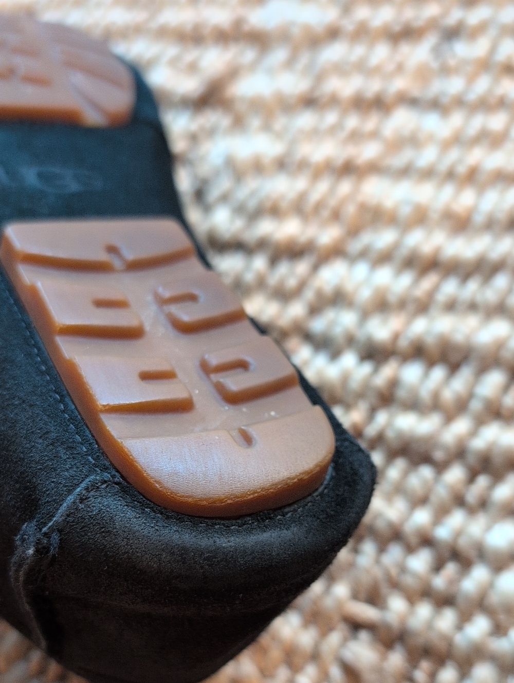 UGG Black Suede Slip-On Loafers - Picture 11 of 12